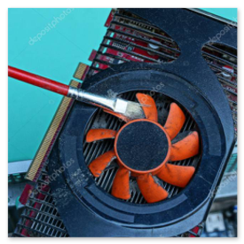 Detailaufnahme einer Trockeneisstrahl-Düse im Einsatz